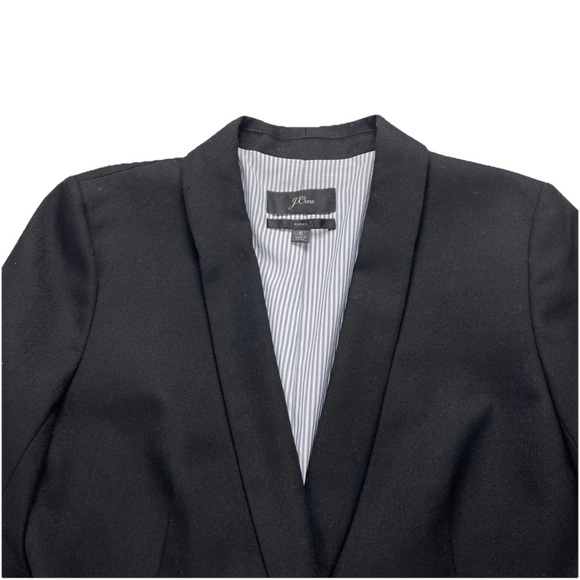 J. Crew Parke Women's Size 6 Wool Blend Blazer Jacket Black Shawl Collar Career - Picture 3 of 14